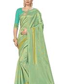 Sky Blue Woven Art Silk Saree With Blouse