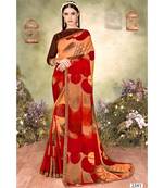 Multicolor Printed Georgette Saree With Blouse