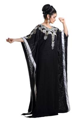 Black Hand Embroidered Braso African Kaftan 3