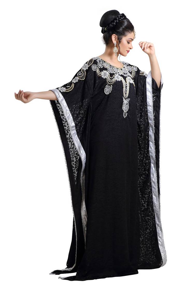 Black Hand Embroidered Braso African Kaftan