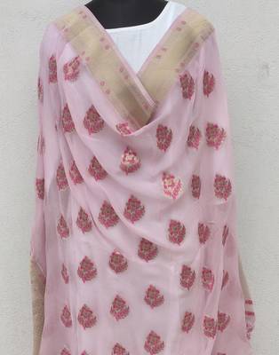 Pink Georgette Dupatta 1