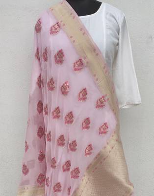 Pink Georgette Dupatta 2
