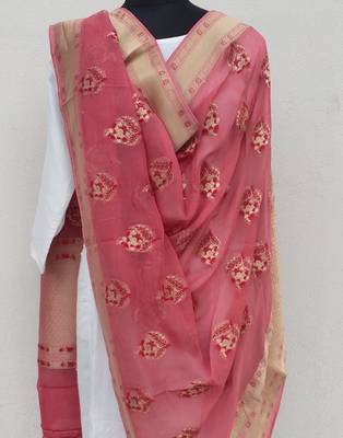 Dark Pink Georgette Dupatta 1