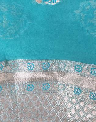 Teal Green Georgette Dupatta 3