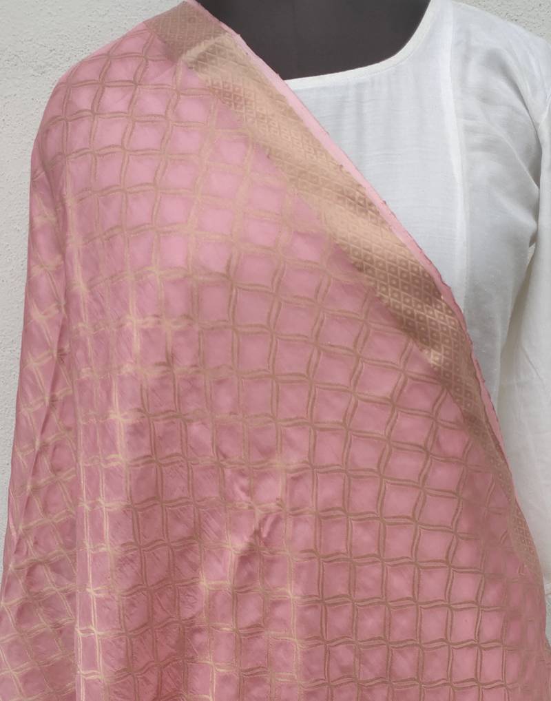 Peach  Viscose Dupatta