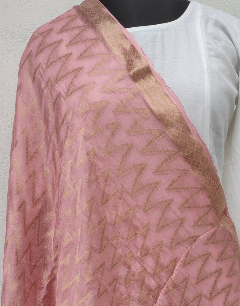 Peach  Viscose Dupatta