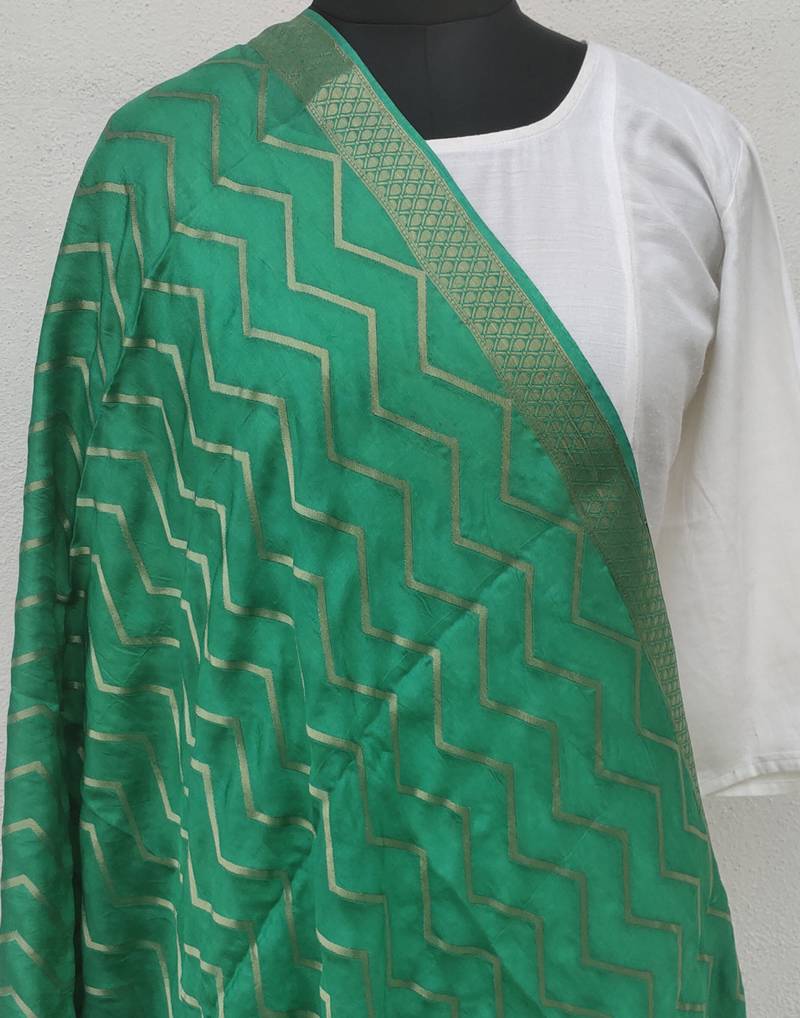 Green Viscose Dupatta