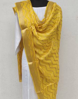 Yellow  Viscose Dupatta 1