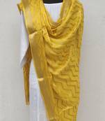 Yellow  Viscose Dupatta