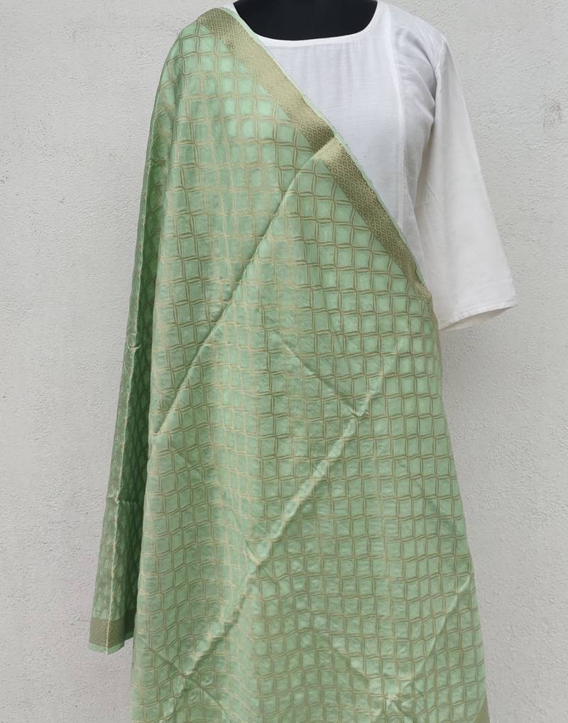 sea Green  Viscose Dupatta