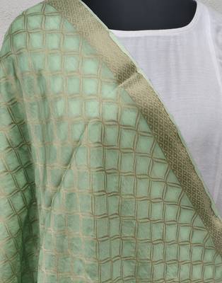 sea Green  Viscose Dupatta 4