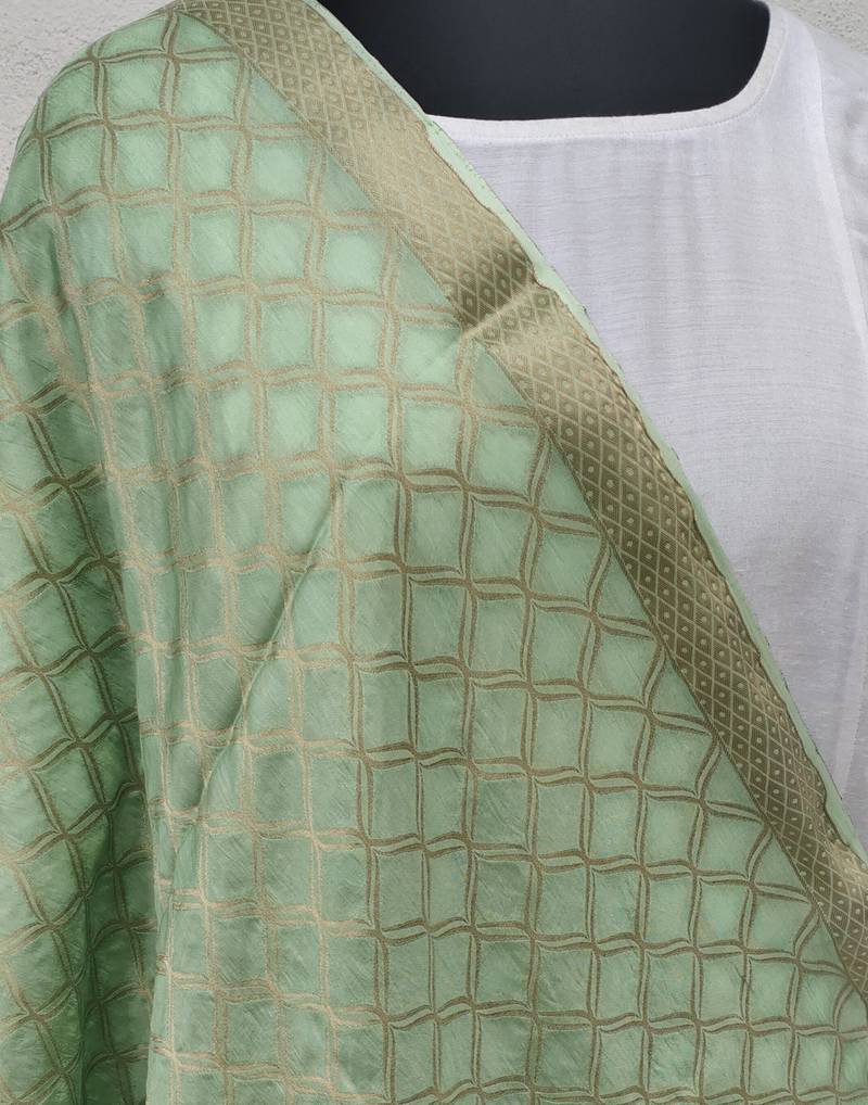 sea Green  Viscose Dupatta