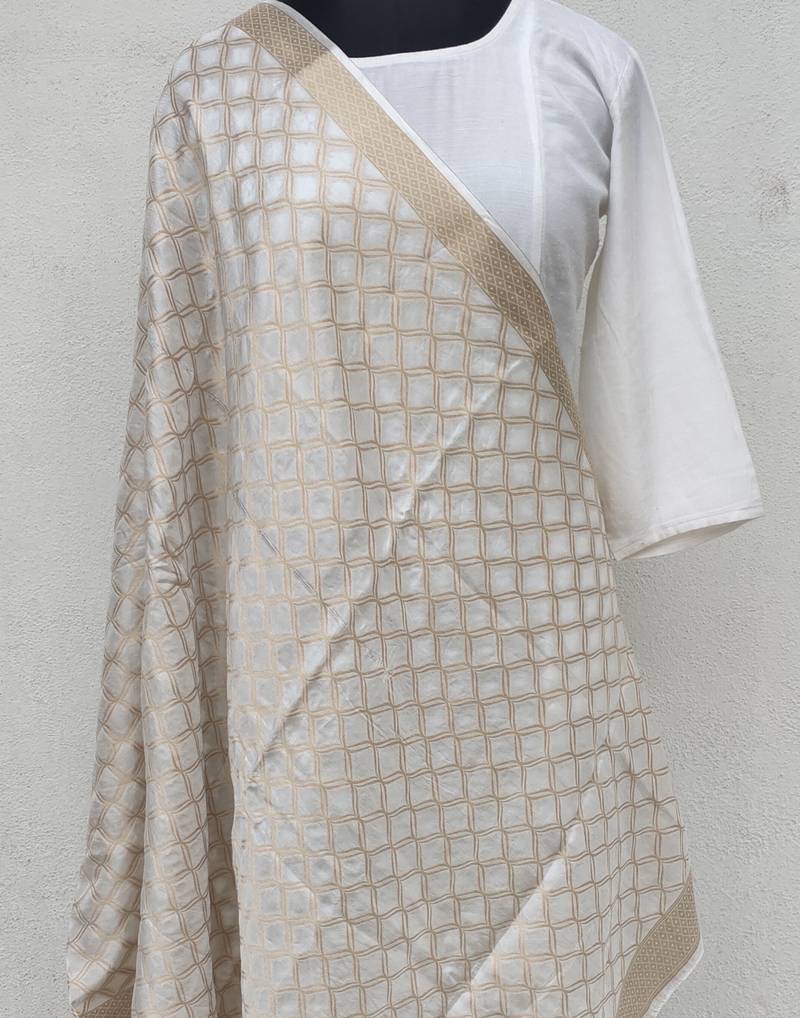 White  Viscose Dupatta