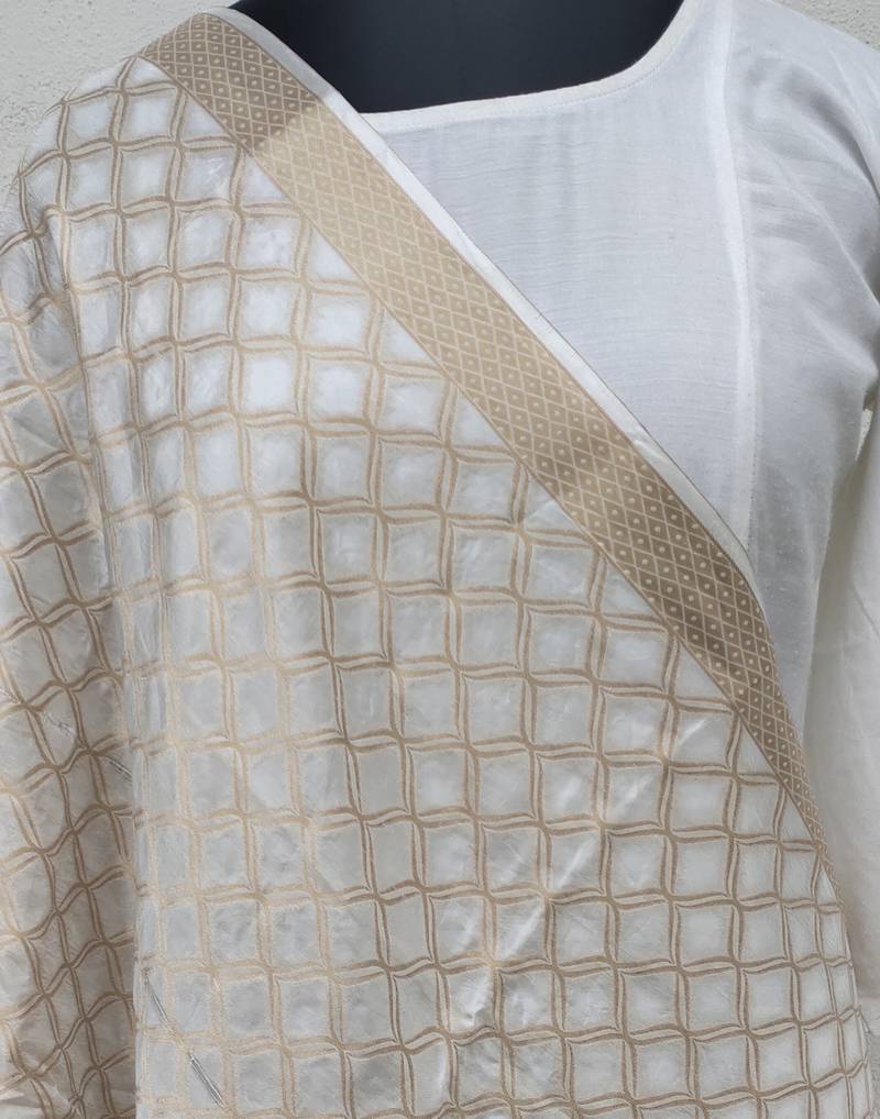 White  Viscose Dupatta