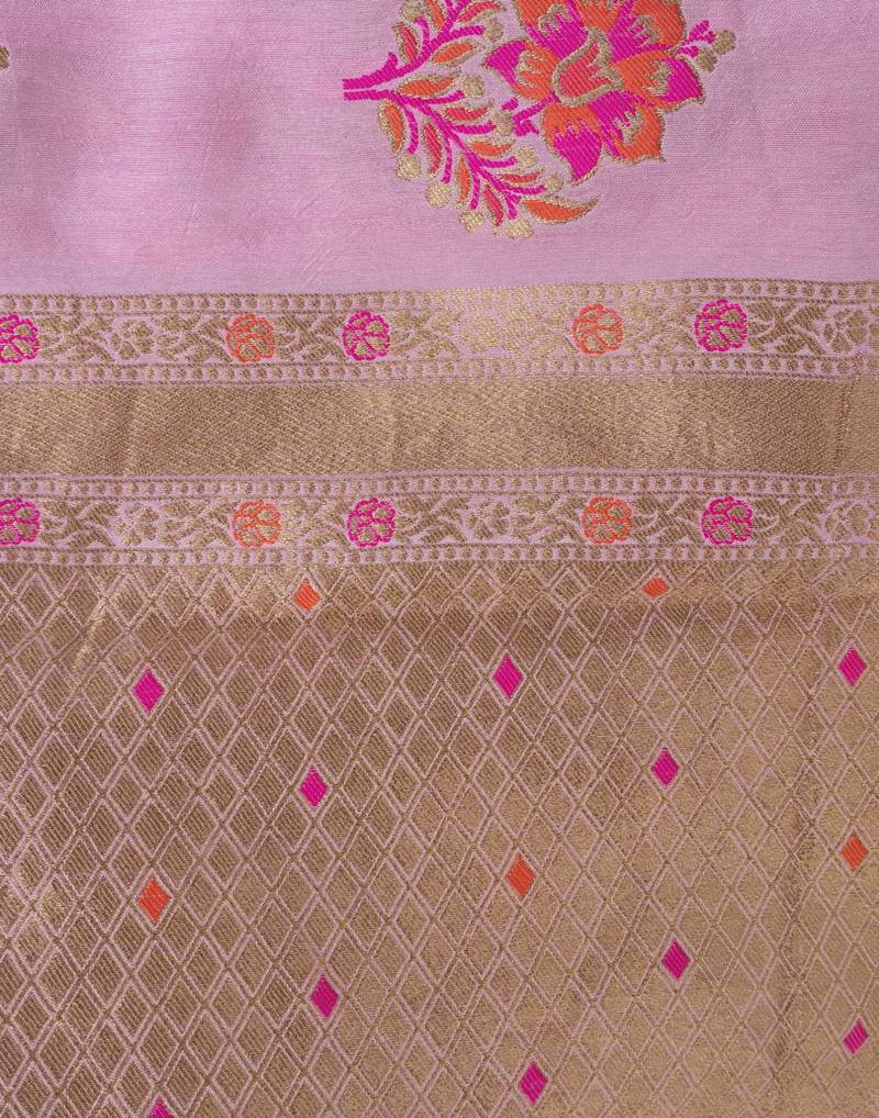Pink  printed Viscose Dupatta
