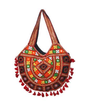 Vintage Handmade cotton Silk Embroried asian art Women Hand Bag 1