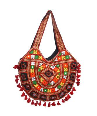 Vintage Handmade cotton Silk Embroried asian art Women Hand Bag 2