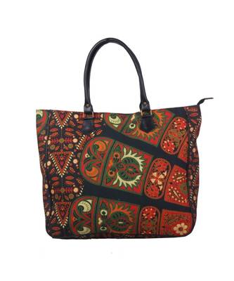 Indian Handmade cotton Black Mandala Sholder Bag 2