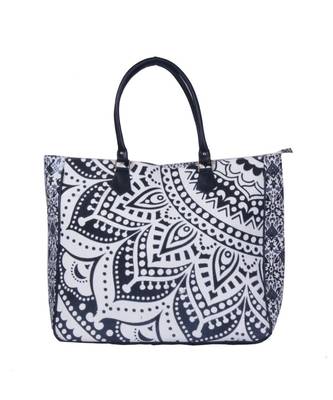 Indian Handmade cotton Black Mandala Sholder Bag 2