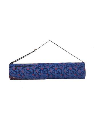 Indian Handmade cotton Blue Mandala Yoga  Bag 1