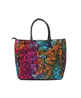 Indian Handmade cotton Purple Mandala Sholder Bag 1