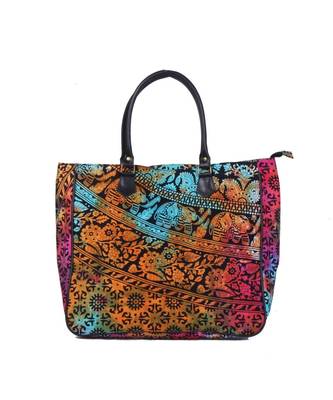 Indian Handmade cotton Purple Mandala Sholder Bag 2