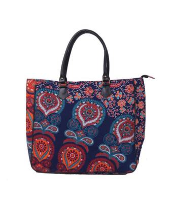 Indian Handmade cotton Purple Mandala Sholder Bag 2