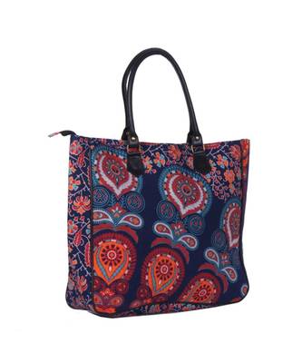 Indian Handmade cotton Purple Mandala Sholder Bag 3