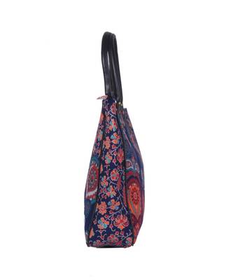 Indian Handmade cotton Purple Mandala Sholder Bag 4
