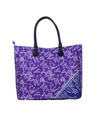 Indian Handmade cotton Purple Mandala Sholder Bag 1