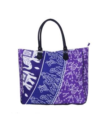 Indian Handmade cotton Purple Mandala Sholder Bag 3