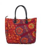 Indian Handmade cotton Red Mandala Sholder Bag