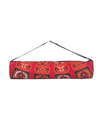 Indian Handmade cotton Red Mandala Yoga  Bag 2