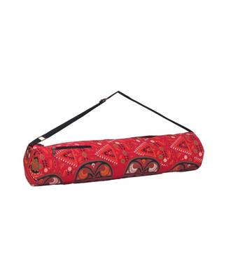 Indian Handmade cotton Red Mandala Yoga  Bag 3
