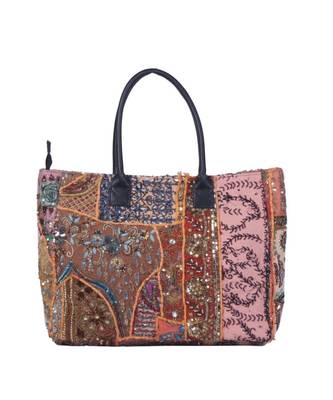 Indian Handmade cotton Brown Khambadiya Sholder Bag 3
