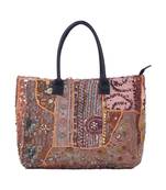 Indian Handmade cotton Brown Khambadiya Sholder Bag