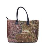 Indian Handmade cotton Green Khambadiya Sholder Bag