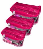 atorakushon   Net pink Multipurpose Make Up Jewellery Organizer Set of 3