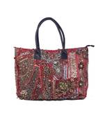 Indian Handmade cotton Red Khambadiya Sholder Bag