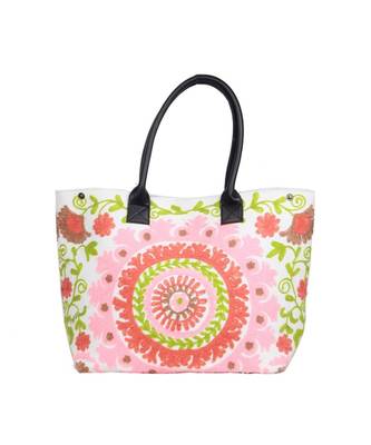 Vintage Handmade Canvas cotton Embrodiery Women Hand Bag 1