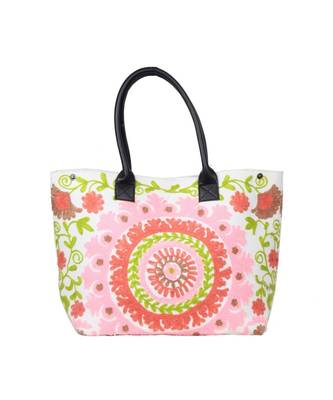 Vintage Handmade Canvas cotton Embrodiery Women Hand Bag 2