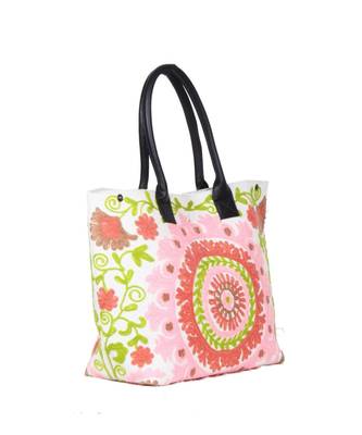 Vintage Handmade Canvas cotton Embrodiery Women Hand Bag 3