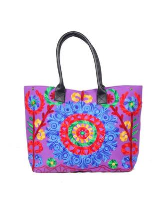 Vintage Handmade Canvas cotton Embrodiery Women Hand Bag 1