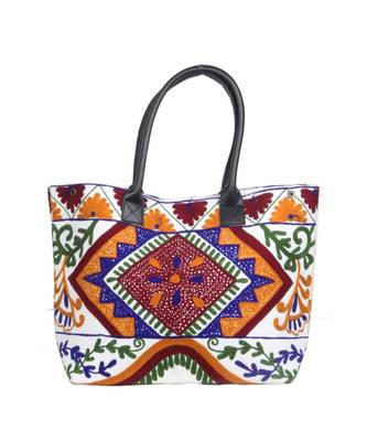 Vintage Handmade Canvas cotton Embrodiery Women Hand Bag 1