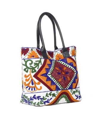 Vintage Handmade Canvas cotton Embrodiery Women Hand Bag 3