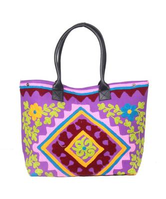 Vintage Handmade Canvas cotton Embrodiery Women Hand Bag 1