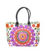 Vintage Handmade Canvas cotton Embrodiery Women Hand Bag