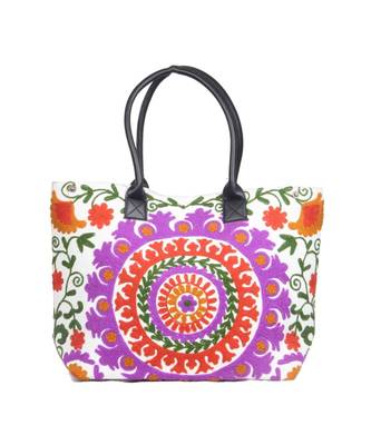 Vintage Handmade Canvas cotton Embrodiery Women Hand Bag 2
