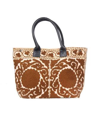 Vintage Handmade Canvas cotton Embrodiery Women Hand Bag 1