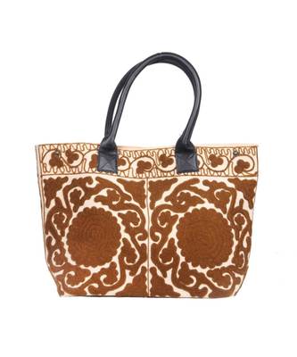 Vintage Handmade Canvas cotton Embrodiery Women Hand Bag 2